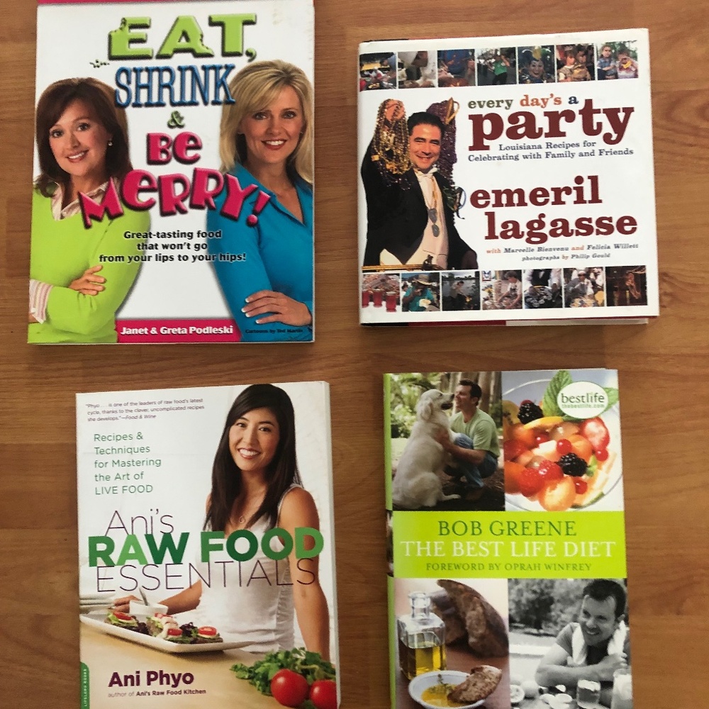 Cookbook DEAL bundle of 4 books- 2 softcover, 2 hardcover